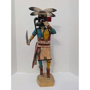 Handcrafted Hemisona Kachina Doll Signed R. Duwyenie